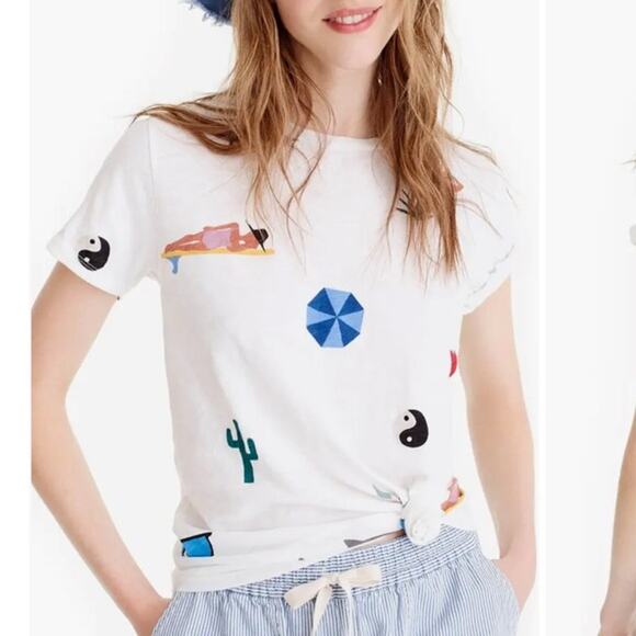 J. Crew x Isabel Bacon Tee Small NWT - Picture 1 of 7